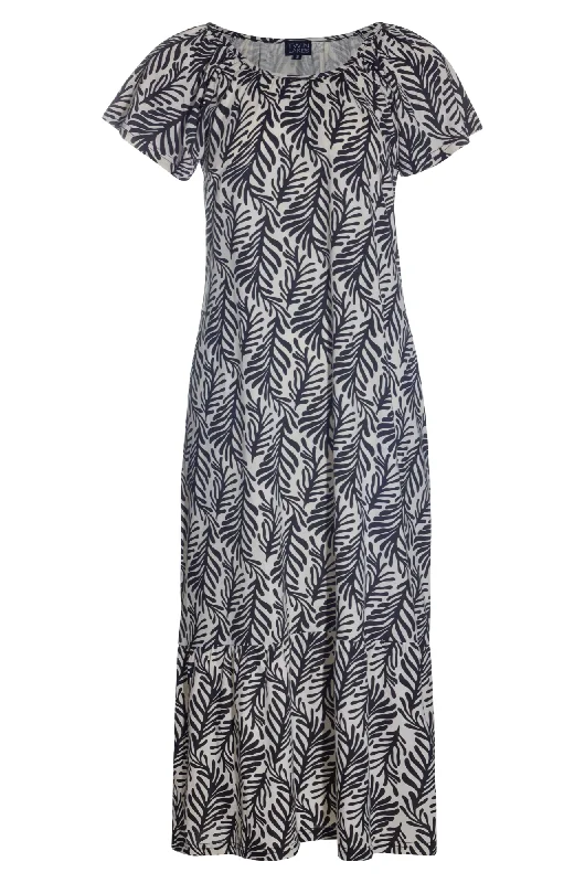 100% Cotton Dress | Black Ivory Fern | 6691AR