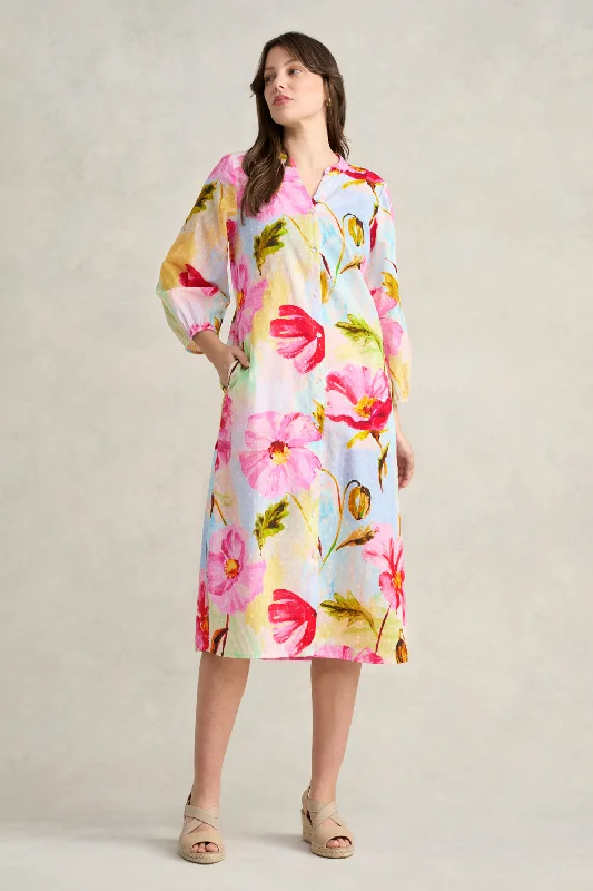 Printed Cotton Shirt Dress