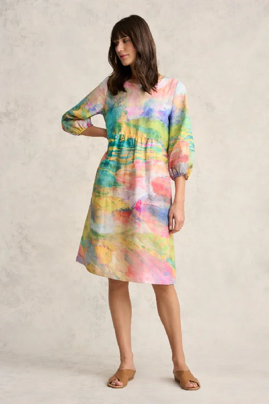 Printed Linen Dress