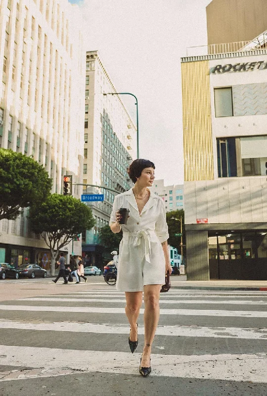 Peyton Romper - Ivory