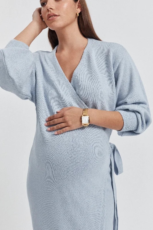 Knit Cotton Wrap Dress - FINAL SALE