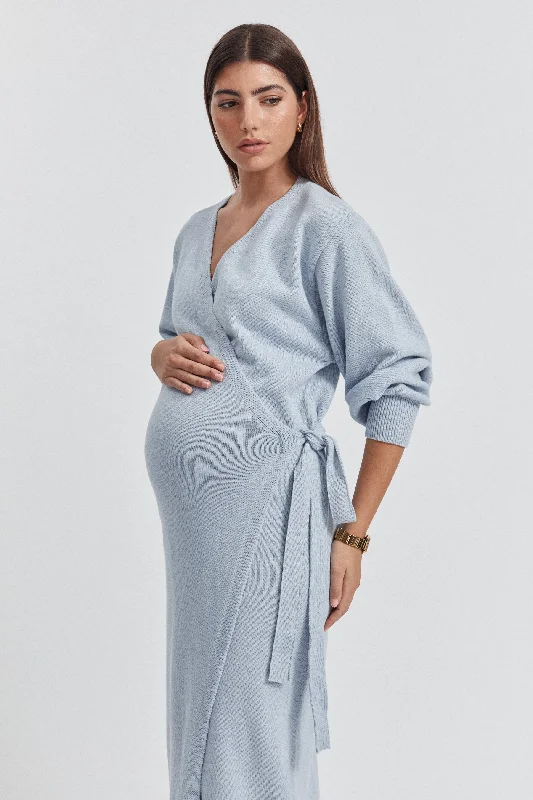 Knit Cotton Wrap Dress - FINAL SALE