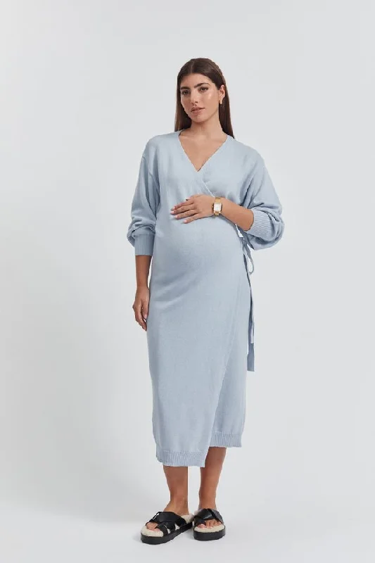 Knit Cotton Wrap Dress - FINAL SALE