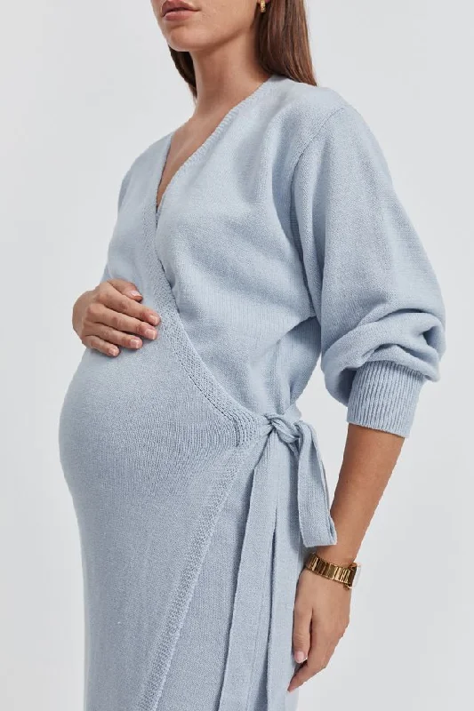 Knit Cotton Wrap Dress - FINAL SALE