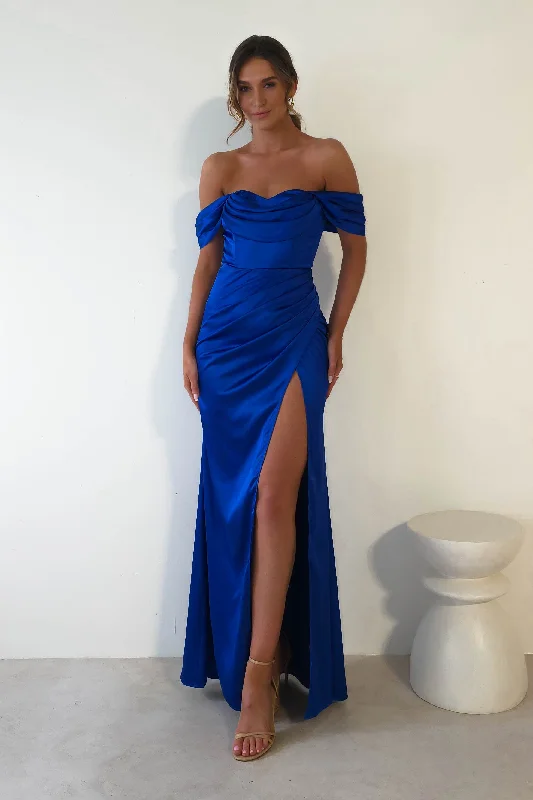 Monica Off The Shoulder Gown | Royal Blue