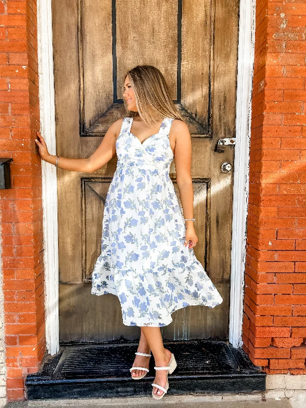 Blue Wishes Floral Dress