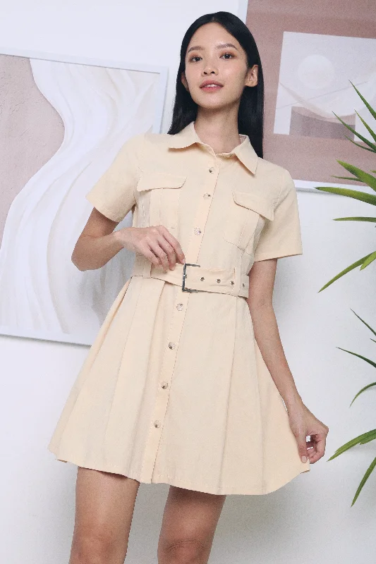 Densen Utility Dress Yellow