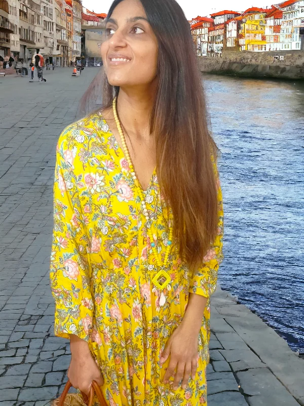 Floral Dress Yellow