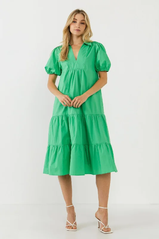 Poplin Midi Dress