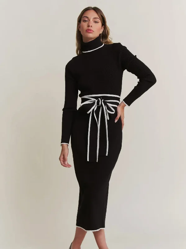 The Beatrice Contrast Sweater Dress