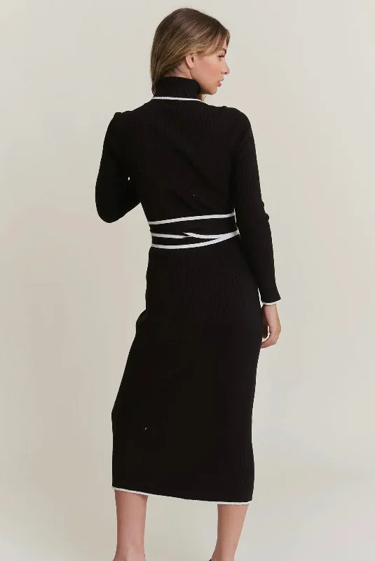 The Beatrice Contrast Sweater Dress