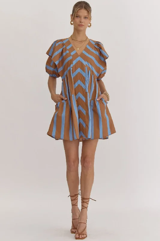 The Nicolette Chevron Dress