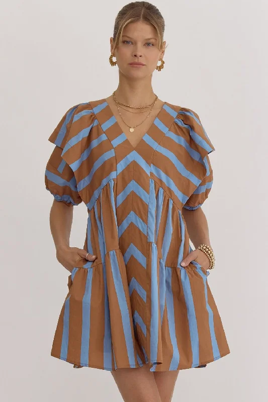 The Nicolette Chevron Dress