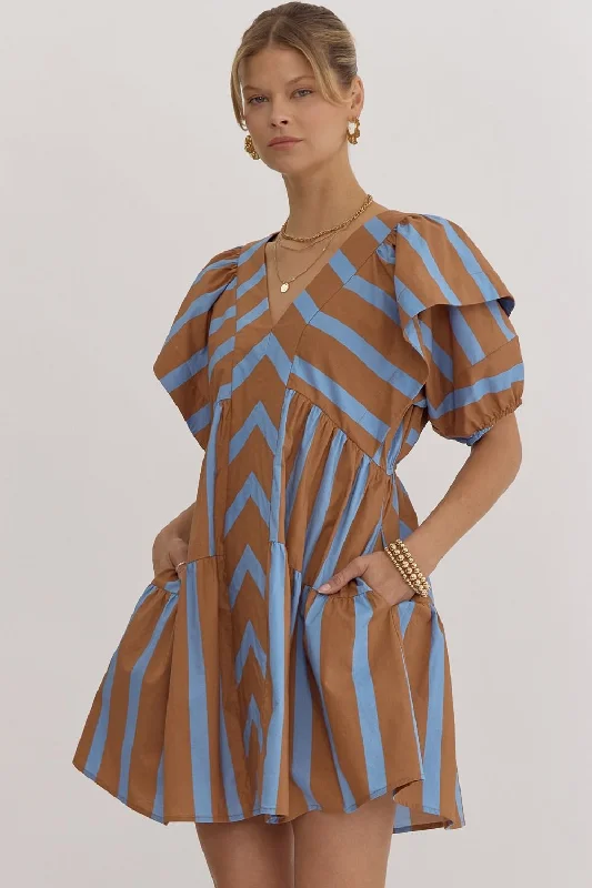 The Nicolette Chevron Dress