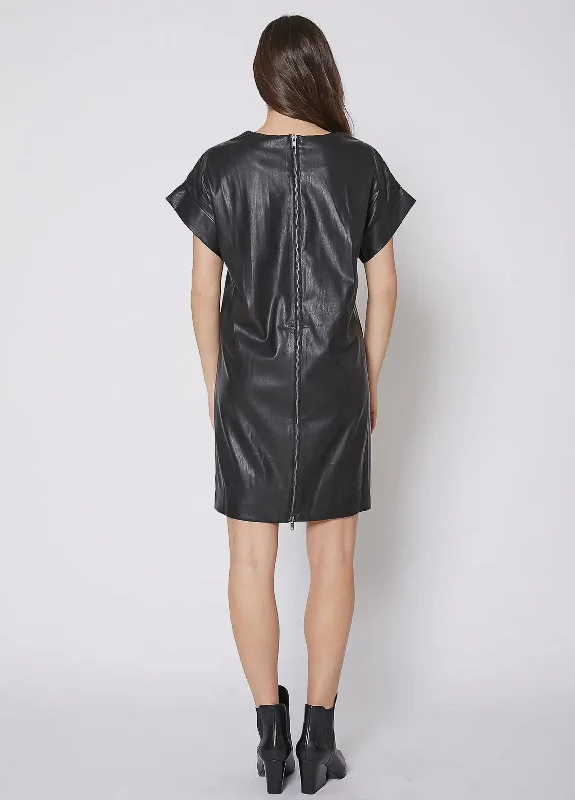 The Rachelle Shift Faux Leather Dress