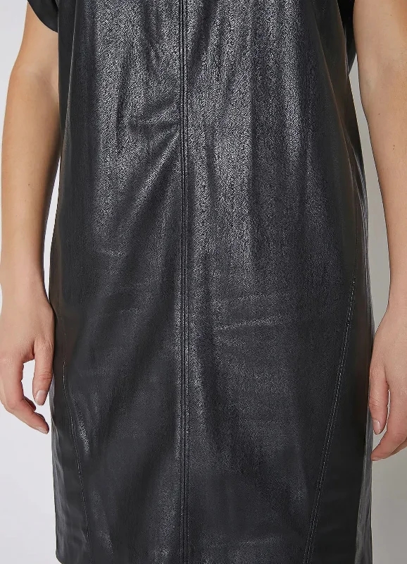 The Rachelle Shift Faux Leather Dress