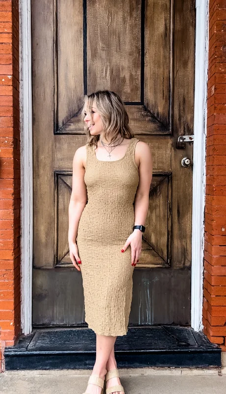 Transcend Taupe Texture Dress