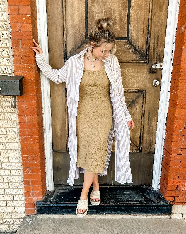 Transcend Taupe Texture Dress